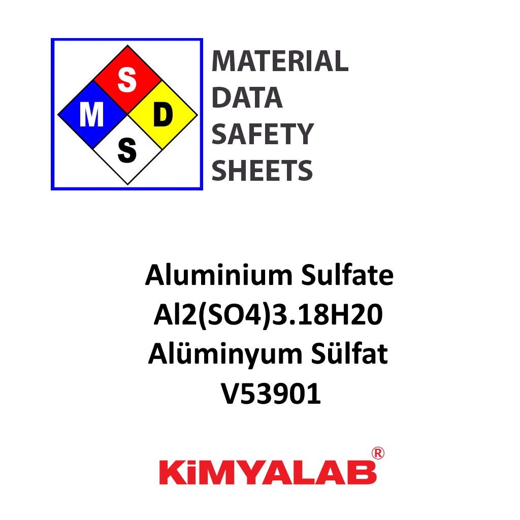 Kimyalab Alüminyum Sülfat MSDS Belgesi - Aluminium Sulfate