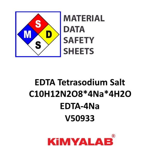 Kimyalab EDTA-4Na MSDS Belgesi - Ethylenediaminetetraacetic Acid