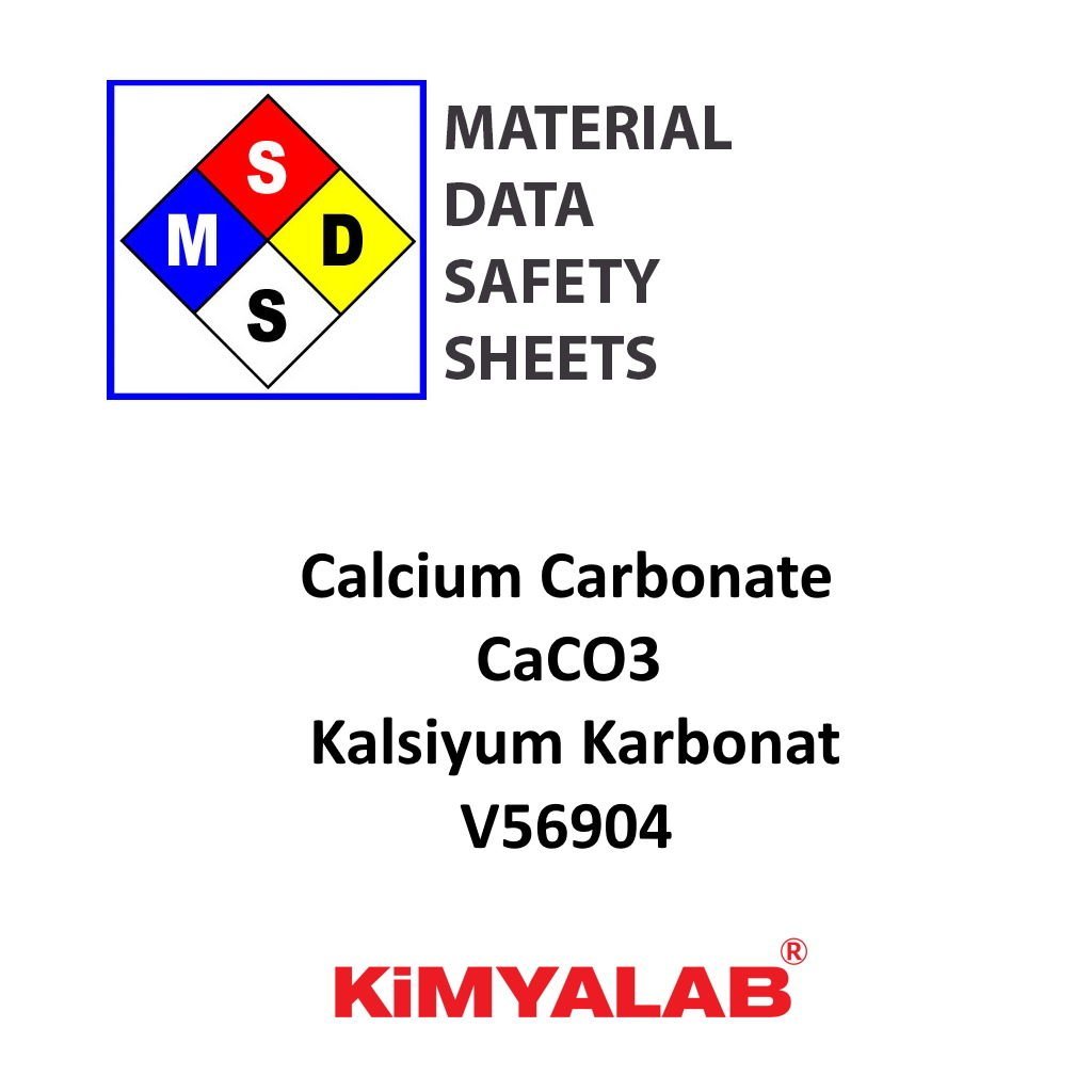 Kimyalab Kalsiyum Karbonat MSDS Belgesi - Calcium Carbonate CaCO3