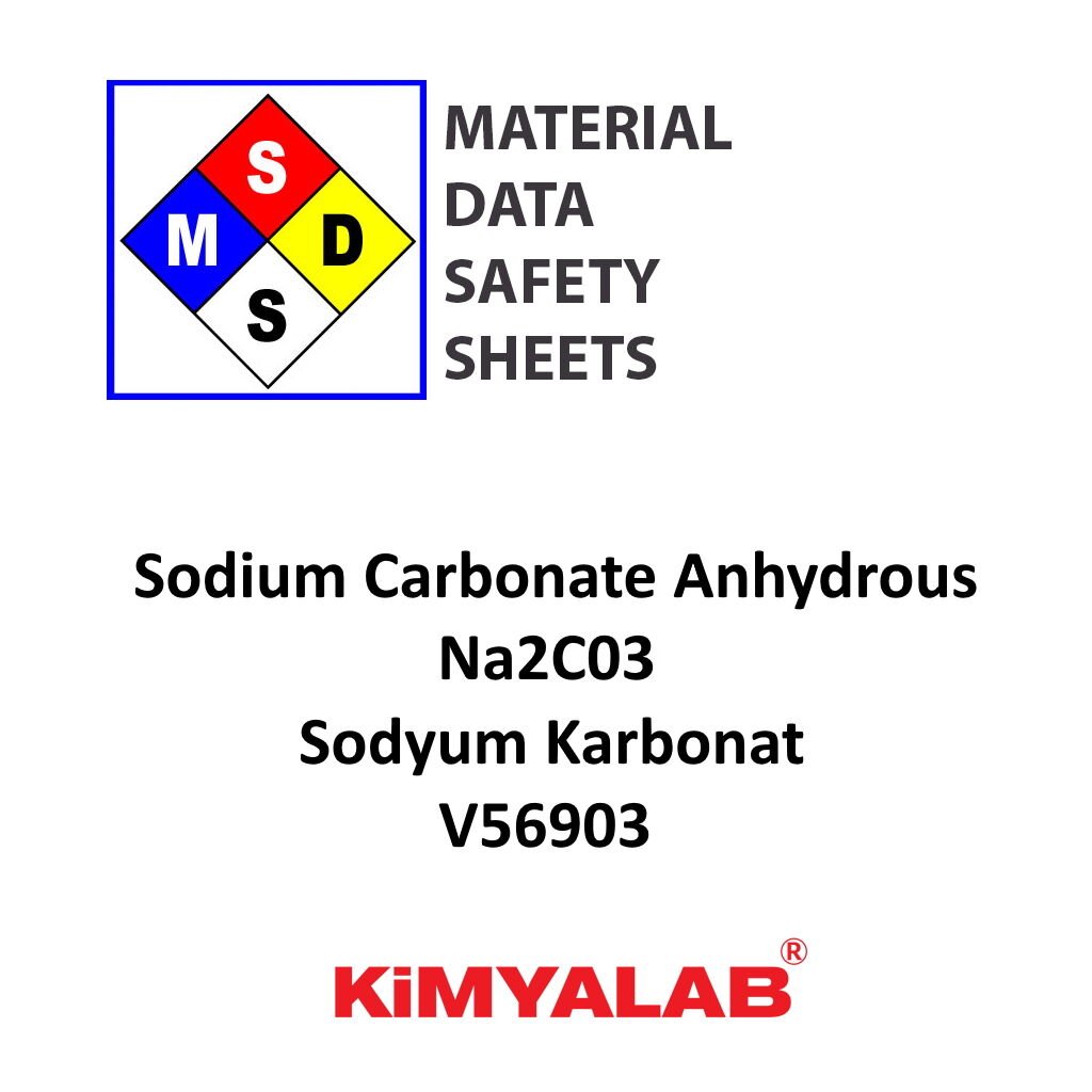 Kimyalab Sodyum Karbonat MSDS Belgesi - Sodium Carbonate Anhydrous