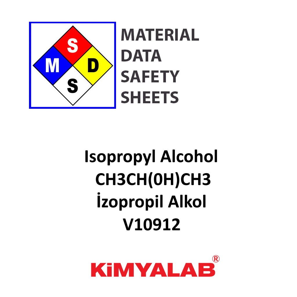 Kimyalab İzopropil Alkol MSDS Belgesi - İPA - 2-Propanol - Isopropyl Alcohol