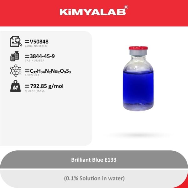 Kimyalab Mavi Toz Gıda Boyası E133 100gr - Brilliant Blue Dye Powder - Toz Renklendirici