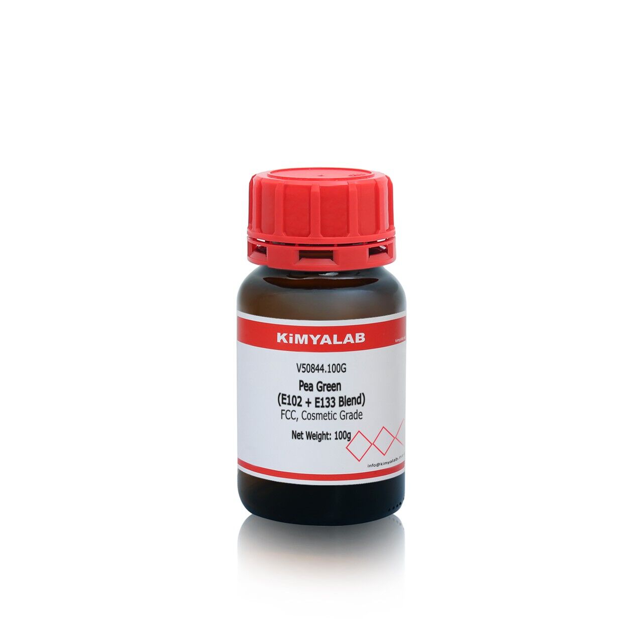 Kimyalab Yeşil Toz Gıda Boyası E133+E102 100gr - Pea Green Dye Powder - Toz Renklendirici