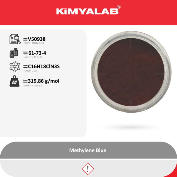 Kimyalab  Metilen Mavisi 50g - Metilen Blue Tozu - Methylene Blue