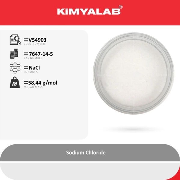 Kimyalab Sodyum Klorür 500g - Farma Kalite - Sodium Chloride USP