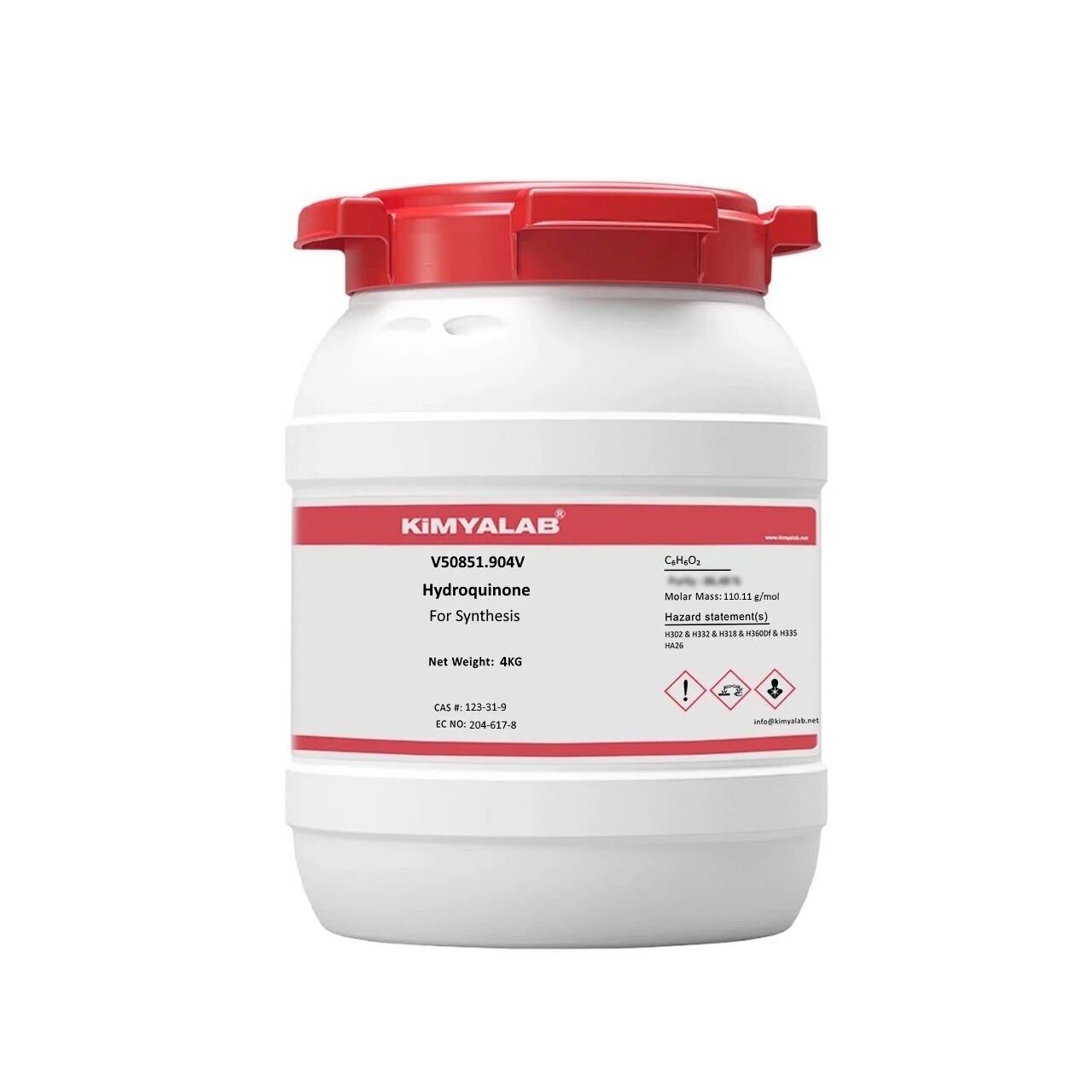 Kimyalab Hidrokinon - Hydroquinone - 4 Kg-HDPE Varil