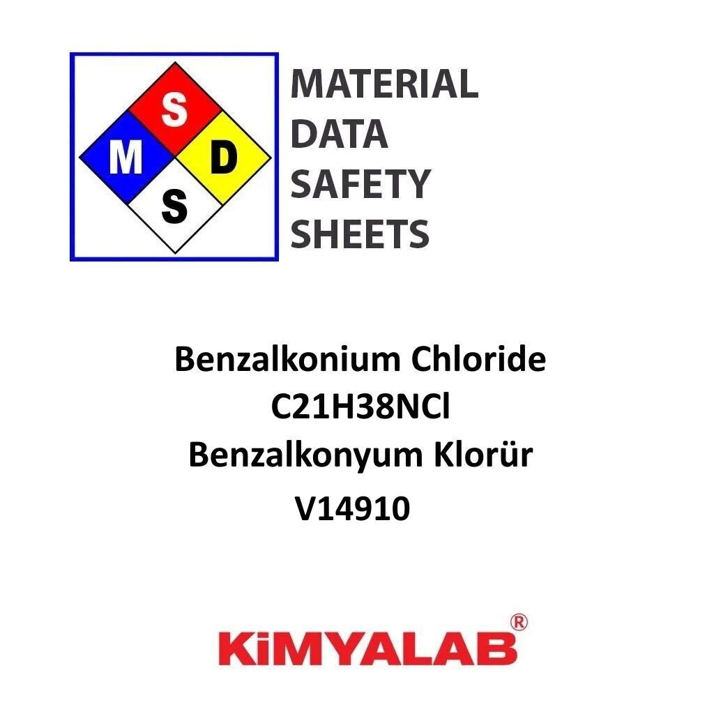 Kimyalab Benzalkonyum Klorür 50% Sulu Çözeltisi MSDS - Benzalkonium chloride Solution