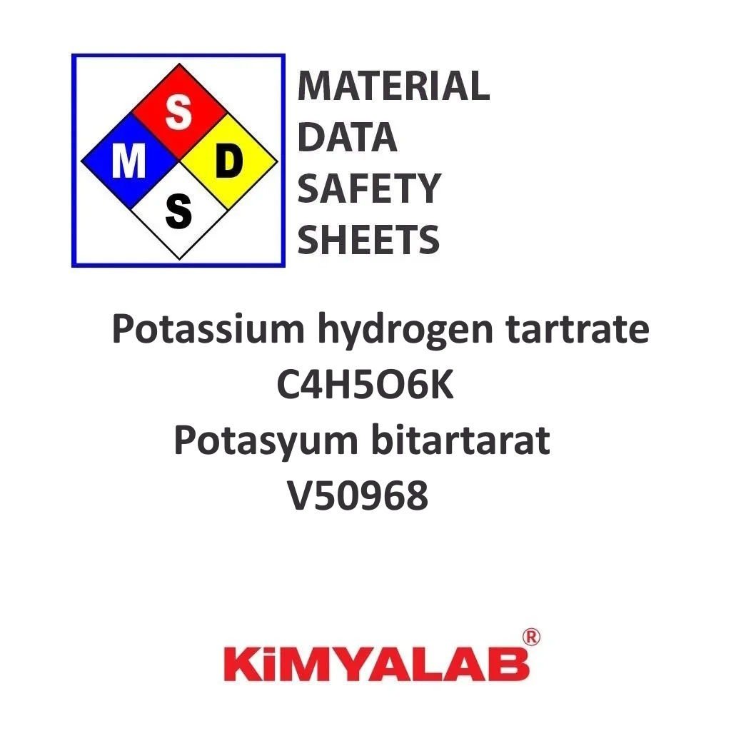 Potasyum bitartarat MSDS Belgesi - Potassium hydrogen tartrate