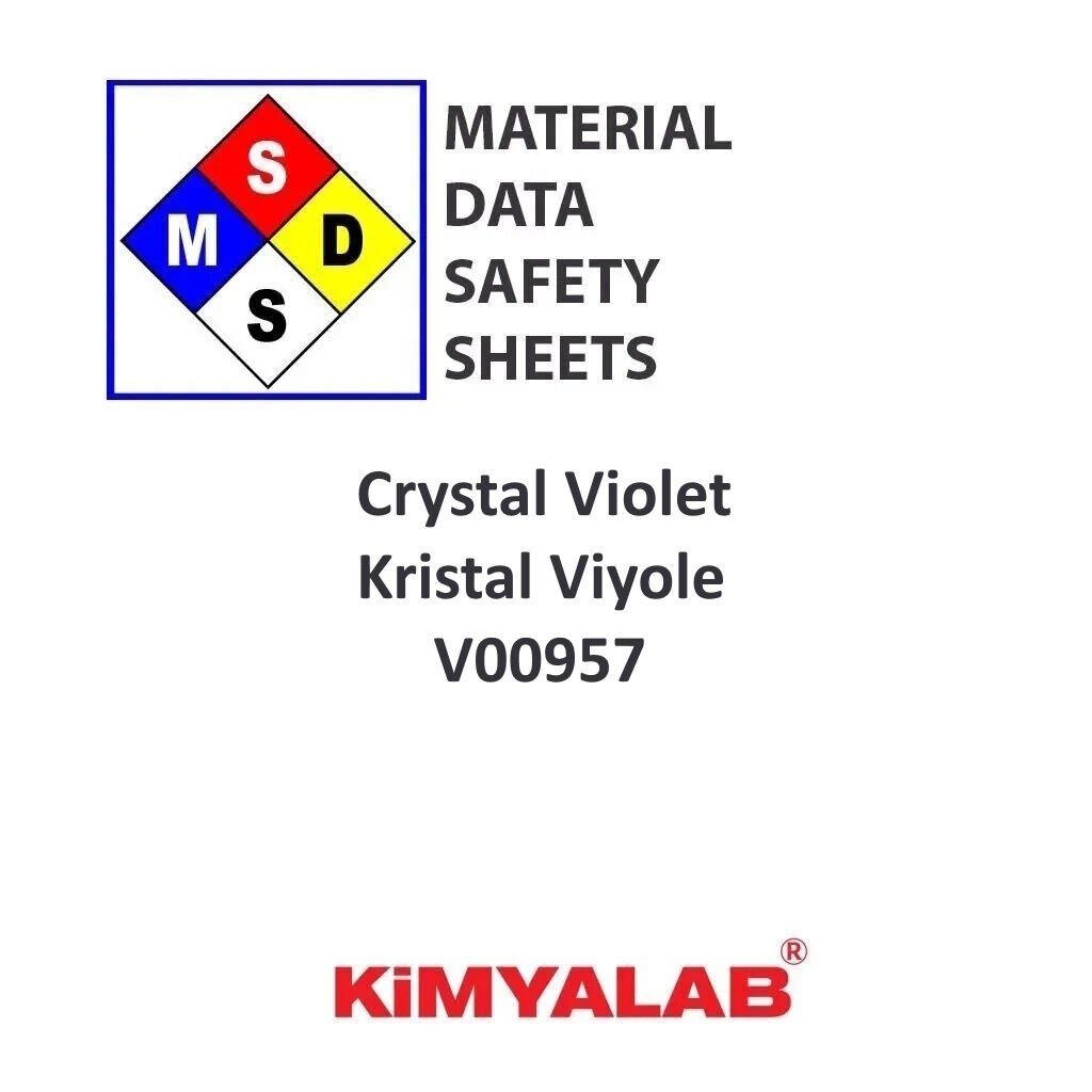 Kristal Viyole - Violet Çözeltisi MSDS Belgesi - Crystal Violet