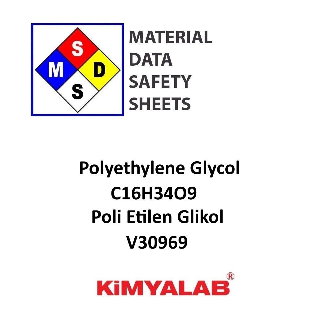 Kimyalab Poli Etilen Glikol - MSDS Belgesi - Polyethylene Glycol 400