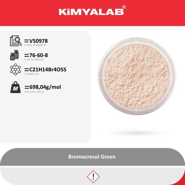 Kimyalab Brom Krezol Yeşili 25g - Bromocresol Green Indicator
