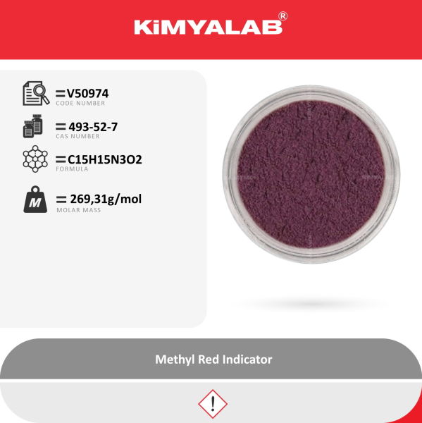 Kimyalab Metil Kırmızısı Toz 100g - Methyl Red Indicator - Analytic Grade