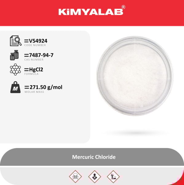 Kimyalab Civa(II) Klorür 500g - Mercuric Chloride - Mercury(II) Chloride