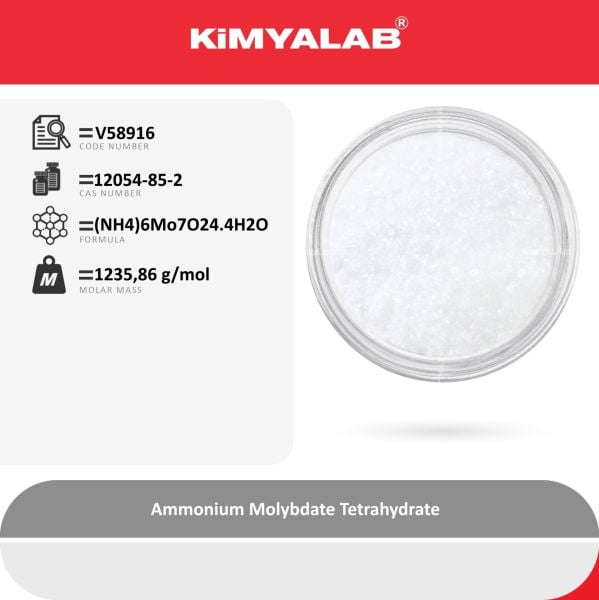 Kimyalab Amonyum Heptamolibdat 100g - Ammonium Molybdate Tetrahydrate