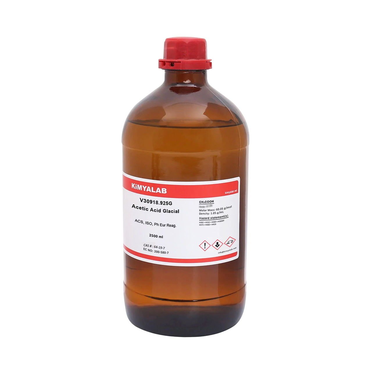 Kimyalab Glasiyel Asetik Asit - Sirke Asiti - 2,5L- Acetic Acid Glacial