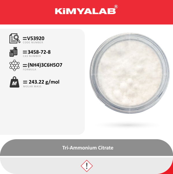 Kimyalab Triamonyum Sitrat 250g - Tri-Ammonium Citrate