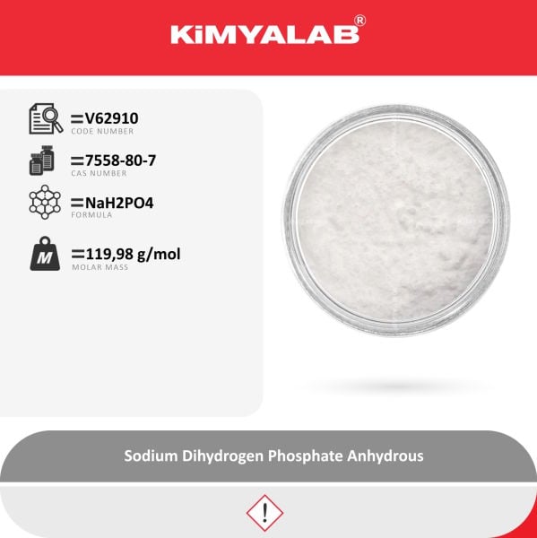 Kimyalab Sodyum Dihidrojen Fosfat 1Kg - Sodium Dihydrogen Phosphate Anhydrous