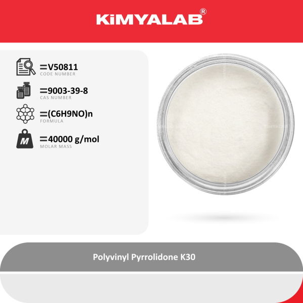 Kimyalab Polivinilpirolidon (PVP) 1Kg - Polyvinyl Pyrrolidone K30 For Cosmetic