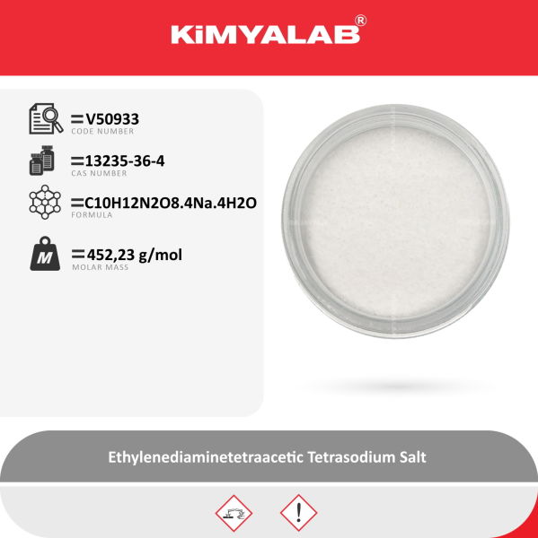 Kimyalab EDTA-4Na 1Kg - Ethylenediaminetetraacetic Acid - Sodyum Tuzu