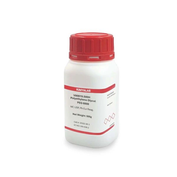 Kimyalab Polietilen Glikol 250g - Payet - Polietilen Glikol 6000 - Polyethylene Glycol PEG 6000