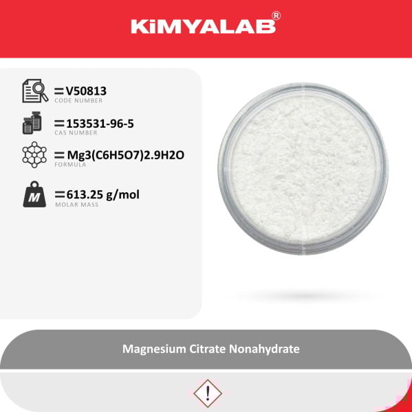 Kimyalab Magnezyum Sitrat 250g - Magnesium Citrate Nonahydrate