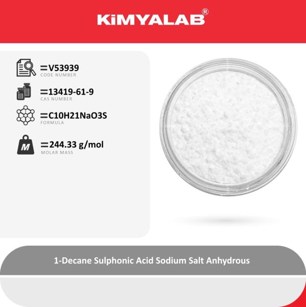 Kimyalab Dekan Sülfonik Asit Sodyum Tuzu 50g - 1-Decane Sulphonic Acid Sodium Salt Anhydrous For HPLC