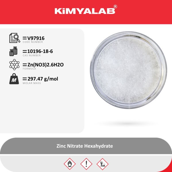 Kimyalab Çinko Nitrat Hekzahidrat - Zinc Nitrate Hexahydrate - 5 Kg-HDPE Varil