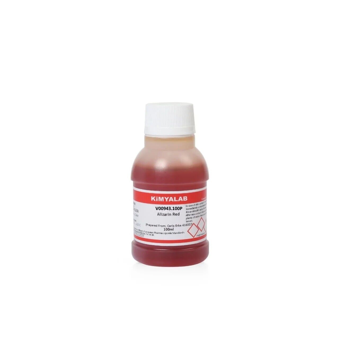 Alizarin Red Çözeltisi - Alizarin Kırmızısı 100 ml PE Şişe